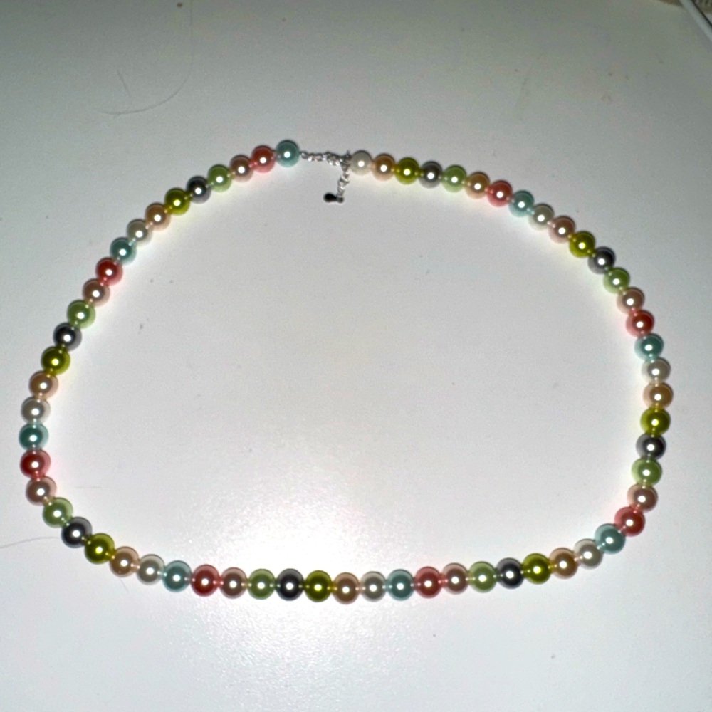 Faux pearl necklace